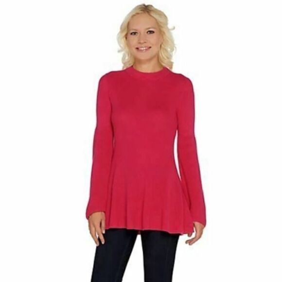 Laurie Felt Los Angeles Pink Cashmere Sweater M - Picture 1 of 10